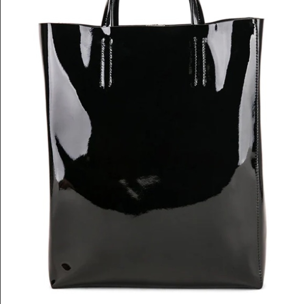 Acne Studios Black Patent Leather Tote
